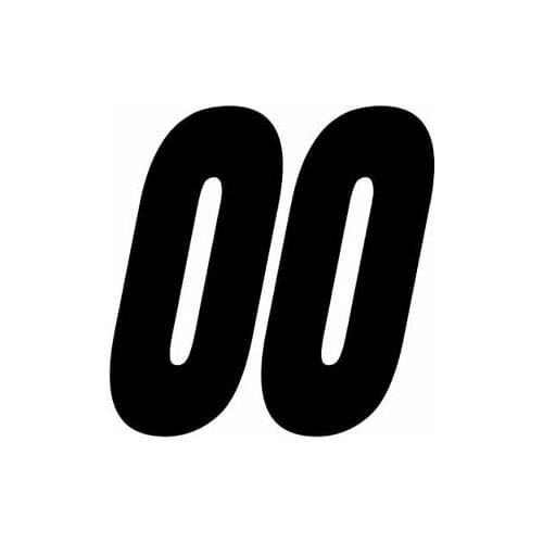 12.9CM*13CM Fashion Number 00 Vinyl Decal Decor Car Sticker Graphical Black/Silver
