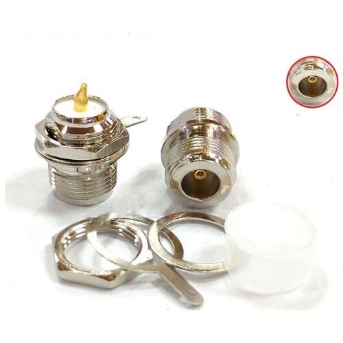 2pcs Adapter N Type female Jack bulkhead solder cup desk mount RF coaxial Connectors wholesale