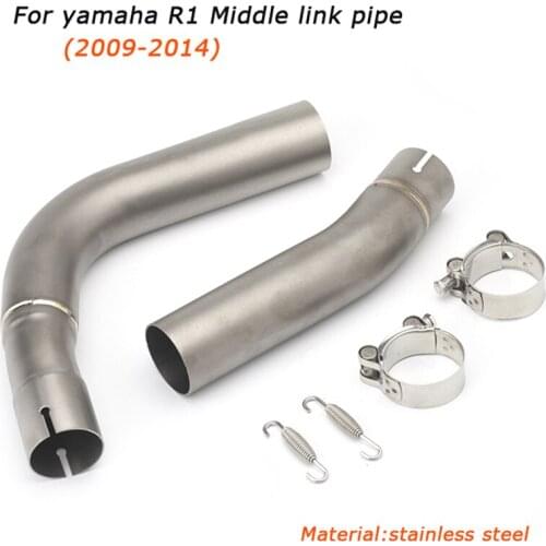2009 2010 2011 2012 2013 2014 Motorcycle Middle Link Pipe Lossless connection Exhaust System Silp on for Yamaha r1