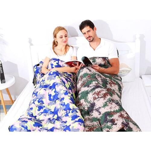 210*80cm Outdoor Waterproof Sleeping Bag Camping Rest Quilt Winter envelope style Car Travel Blanket