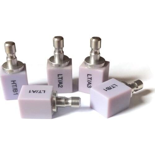 5 Pcs HaHasmile C14-LT/C14-LT-Bleach Lithium Disilicate Blocks Easy Milling Strength 400Mpa For CAD CAM Sirona Cerec Inlab