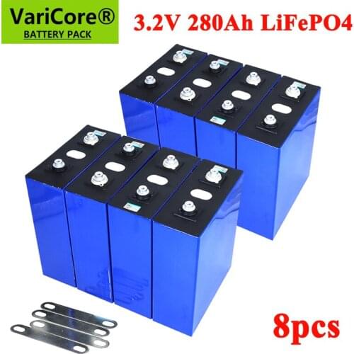 8pcs VariCore 3.2V 280AH battery pack LiFePO4 12V 24V 280000mAh for E-scooter RV Solar Energy storage system Travel Batteries