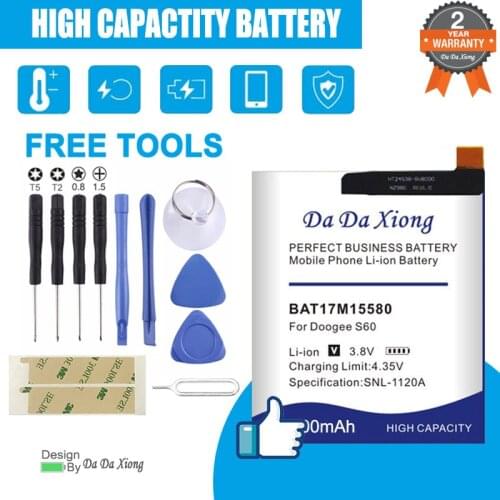 100% New Battery BAT17M15580&BAT17S605580 Replacement 7150mAh Parts backup battery for DOOGEE S60 Smart Phone