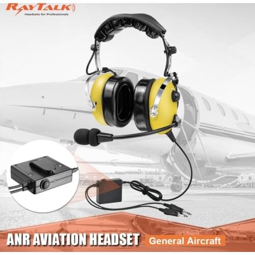 Aviation Headsat ANR Pilot Headset, Active Noise Cancelling, Comfortable Ear Pad, Stereo/Mono Switch, High Quality