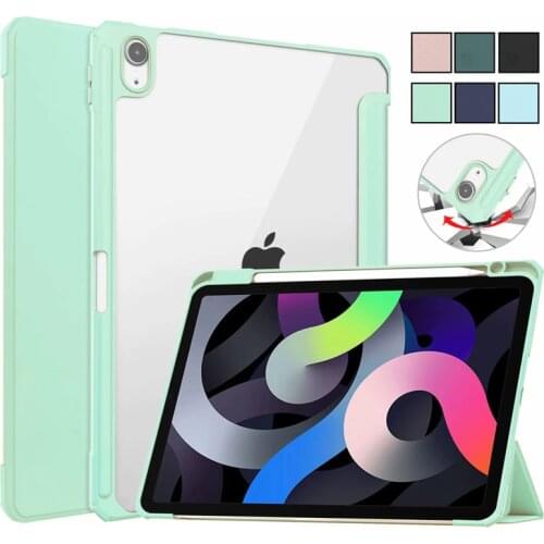 Tablet For Funda iPad Air 4 Case With Pencil Holder Folding Smart Cover For Coque iPad Air 4 2020 iPad Air 4 Gen 10.9 inch Case