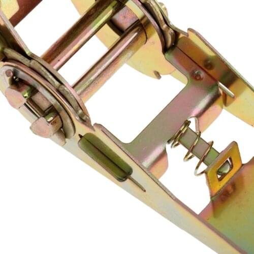 Deluxe Steel Short 1'' Handle Ratchet Tie Down Cargo Strap Webbing Trailer