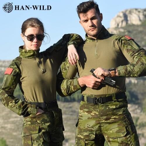 HANWILD G3 Hunting Shirt Pants with PadsTactical Military Uniform Multi-cam Forces Shirt Combat Shirt or Pants Tactics Militaire