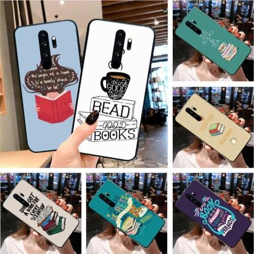 Reading Books Tea Phone Case for Redmi 9A 8A 7 6 6A Note 10 9 8 8T Pro Max Redmi 9 K20 K30 Pro