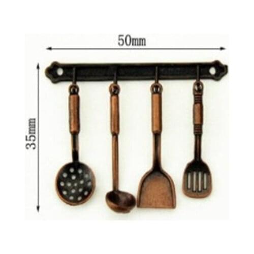 5pcs/Set Kitchen Dollhouse Miniature Mini Cookware Tools Miniaturas Casa De Munecas 1:12 DIY Dollhouse Accessories Kit
