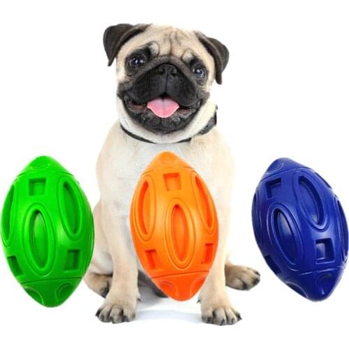 Pet Sounding Ball Pet Supplies Rugby Rubber Vocal Bite Resistant Safe Durable Dog Ball Toy Supplies Pet Chewing Accessories
