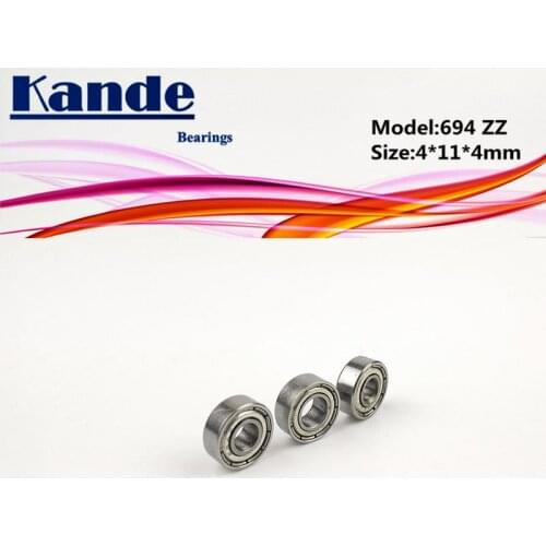 Kande Bearings 694ZZ 10pcs ABEC-1 694 ZZ ABEC-3 694ZZ ABEC-5 694-2Z Z3V3 694z Miniature Ball Bearing 4x11x4mm 694