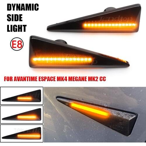 For Renault MK4 Vel Satis Wind Avantime Megane 2 Scenic 2 Espace 4 Dynamic LED Turn Signal Blinker Marker Lamp Car Light