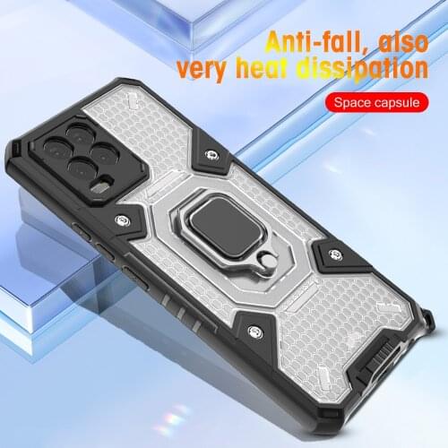 Shockproof Protecitve Case For Realme 8 Pro 8 Space Capsule Cover For oppo realme GT Neo GT 5G with Ring magnetic stand Coque