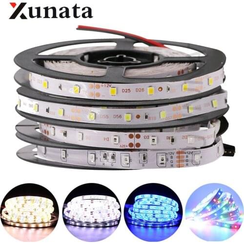 RGB LED Strip DC 12V 60LEDs/m SMD 2835 Waterproof IP21 IP65 TV Backlight Flexible Tape LED Light Lamp 5m