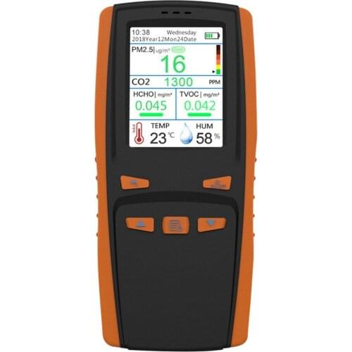 Handheld Air Quality Detector Tester PM2.5 CO2 HCHO Temperature Humidity
