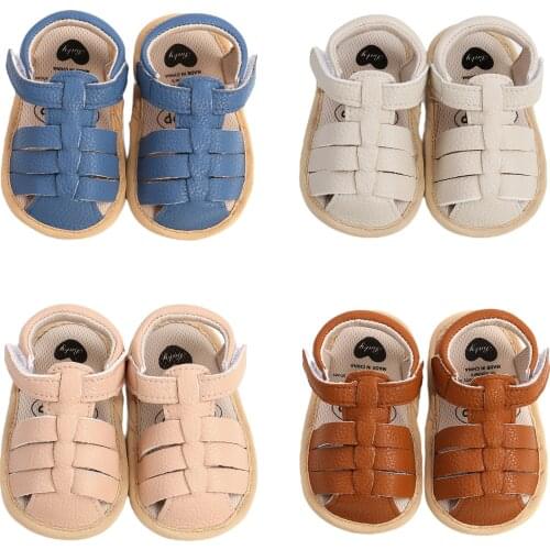 Infant Baby Girls Closed-Toe Sandals, Summer Beach Flat Shoes Non-Slip Toddler First Walkers