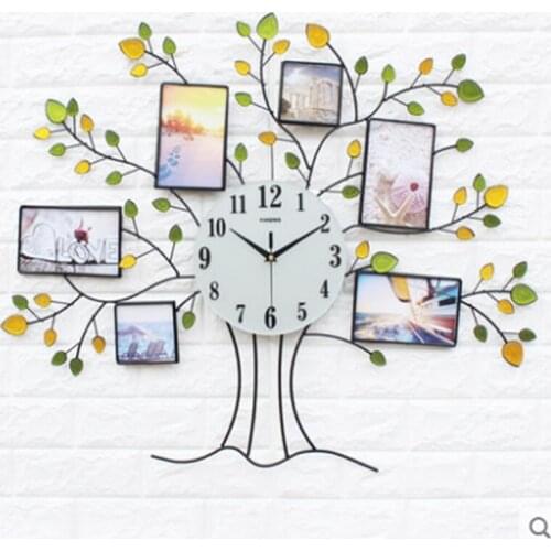 Modern Creative Clocks Living Room ArtFashion Decorative Photo FramesSilence of Quartz Clocks