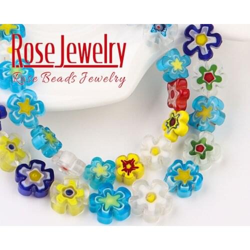 Plum Glass Beads Personal Colorful Flower Loose Glass Beads For Jewelry Making DIY Bracelets Necklaces Accessories 8 10 12mm