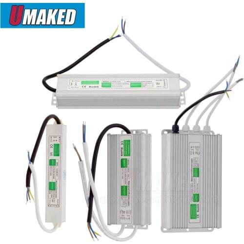 Waterproof IP67 LED Driver Ac dc 12V 10W 30W 45W 50W 60W 80W 100W 120W 150W 200W 250W 300W Power Supply for LED strip Light