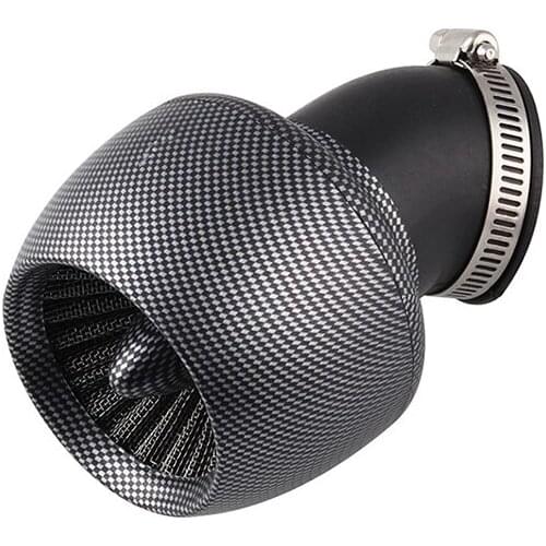 28mm/35mm/42mm/48mm Universal Motorcycle Air Filter Metal Rubber Plastics Carbon Fiber For Universal 100cc 125cc Moped Scooter