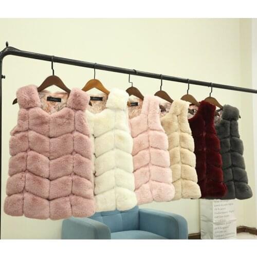 2020 Winter vest for girls / Warm waistcoat for kids / Soft faux fur jacket