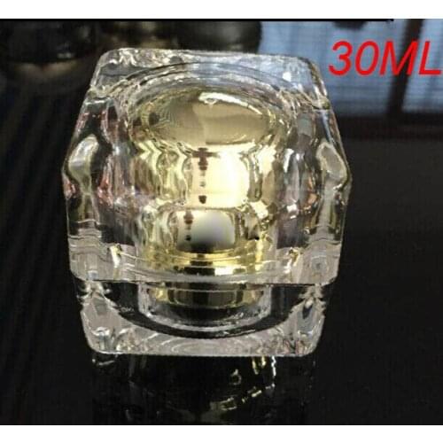 30G gold square shape cream bottle cream jar Cosmetic Jar Cosmetic Packaging cosmetic container