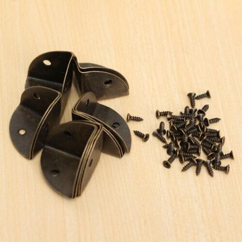 12Pcs/Lot 2.5cmX2.5cmX2.5cm Iron Decorative Antique Jewelry Wine Gift Box Wooden Case Corner Protector Guard