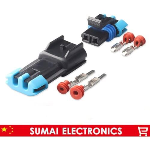 10 sets 2Pin 2.8mm Automobile fan plug,Car male&female Waterproof Electrical connector for Delphi,Free Shipping