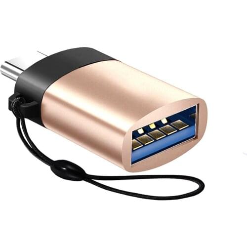 2019 New Arrival Micro USB to Type C Adapter USB 3.0 OTG High strength Aluminum Alloy Converter with Keychain USB C Adapter