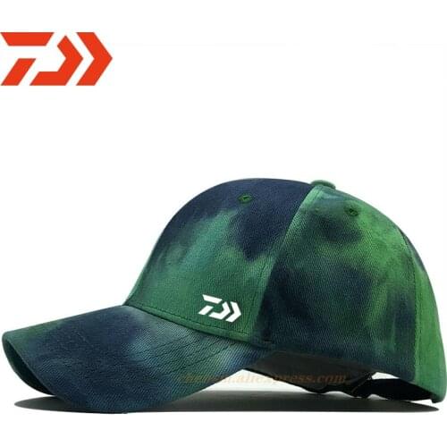 2021 Daiwa New Men Summer Sun Quick Dry Protection Sunshade Caps Outdoor Fishing Hiking Cap Solid Breathable Cotton Fishing Hats