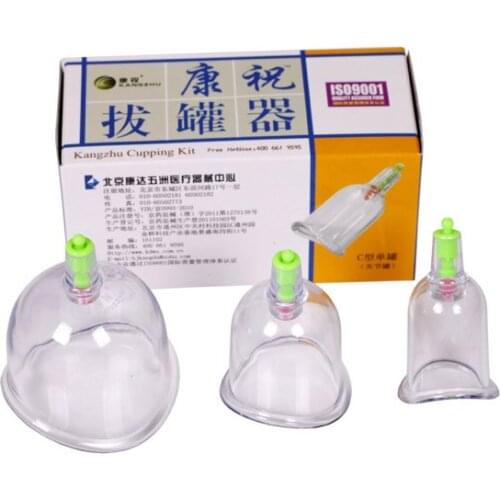 3pcs C-type kangzhu knee joint cans vacuum cupping device curved U-shape body massage cans