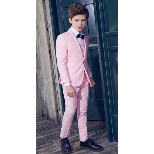 Vest+Blazer+Pants 3pcs Kids Child Boys Suits Formal Costume Gentleman Blazers Suit Wedding Suit Boy Children Party Clothing