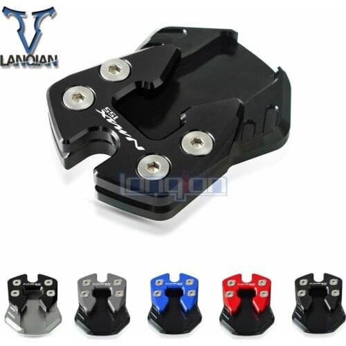 Motorcycle Accessories Side stand enlarge CNC Aluminum motorbike Kickstand Side Stand Enlarge Parts For YAMAHA NMAX155 with logo