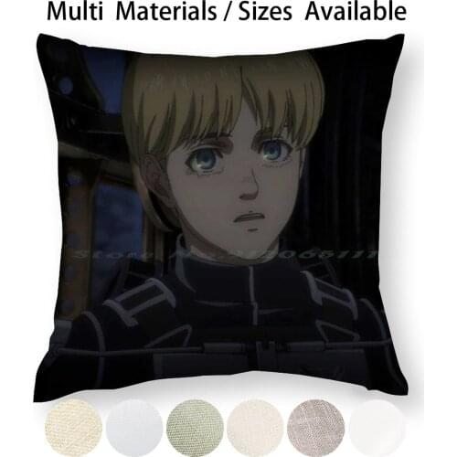 Armin Arlert In The New Episode! Pillow Case Throw Pillow Cover Cotton Linen Flax Armin Arlelt Armin Arlert Aot Attack On Titan