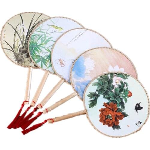 Bamboo Children Hand Fan Chinese Traditional Performance Beautiful Decorative Fans Dance Accessories Woman Handheld Fans