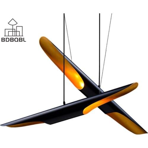 BDBQBL Modern Novelty Pendant Lights Art Deco Bamboo Tube Hanging Lamp Black Metal E27 Light Fixtures for Bar Restaurant Bedroom