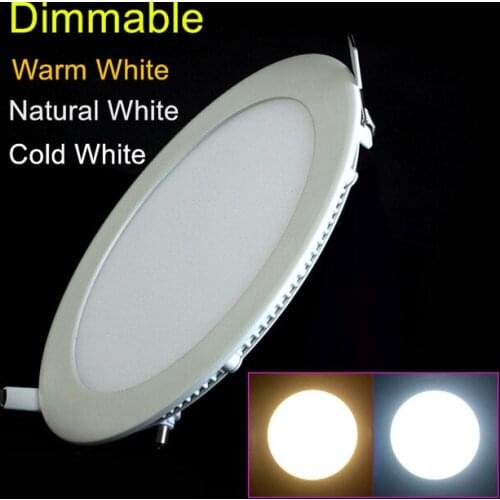 Free Shipping Dimmable LED Downlight 3W 4W 6W 9W 12W 15W 25W Power Driver Ceiling Panel Lights Cool Warm White+ driver