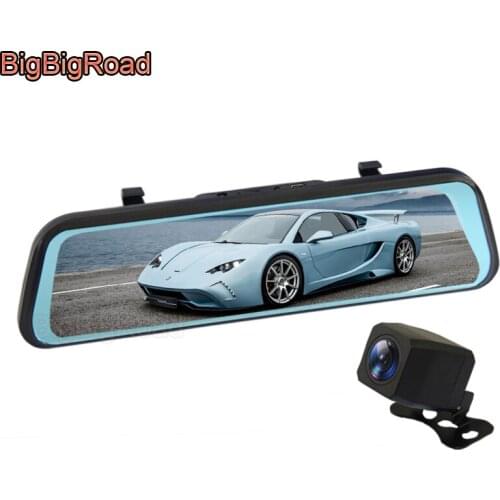 BigBigRoad Car DVR Dash Camera IPS Stream RearView Mirror For Chevrolet Lova RV Malibu Equinox Orlando Monza Epica Traverse