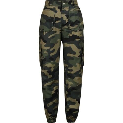 Mens Camouflage Cargo Long Pants Multi-pockets Fashion Streetwear Casual Jogger Pants Homme Tactical Military Trousers
