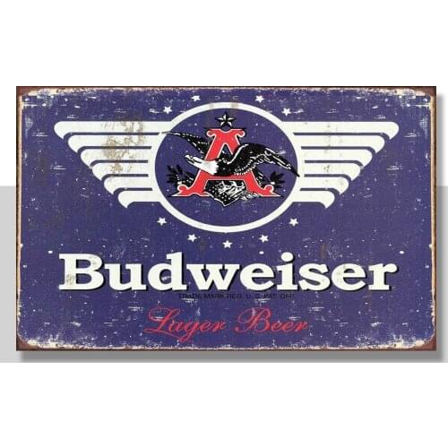 Budweiser, Retro Metal Sign Vintage / Man Cave / Bar / Pub