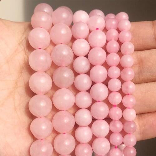 Natural Stone Beads Rose Quartzs Round Loose Spacer Beads For Jewelry Making 15inches Pick Size 4/6/8/10/12mm