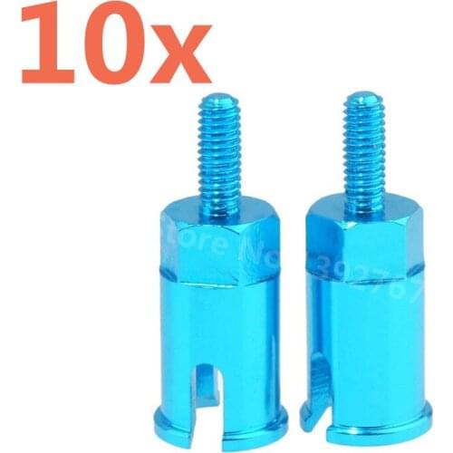10 Pieces RC Car Aluminum Alloy Wheel Axle For 1/18 Scale Models Revel 24540 Scorch Hobbico Dromida BX/MT/SC4.18 Monster Truck