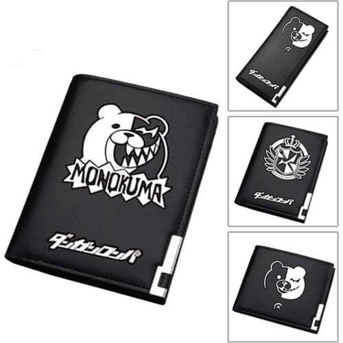 2019 New Danganronpa: Trigger Happy Havoc Print Women Long Purse Kawaii Cheap Coin Purse Monokuma Short Wallet ID Card Holder