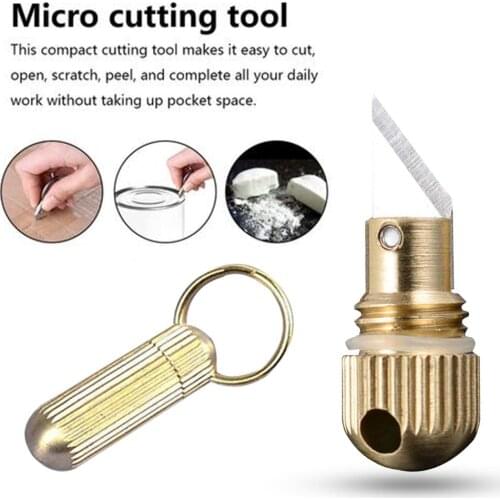 Mini Capsule Cutter Keychain Tiny Cutting Tool Portable Capsule Cutter With Keychain Ring Sharp Tools For Unboxing Opening Cans
