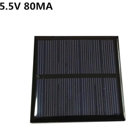 Mini Polycrystaline Silicon Solar Panel 5.5V 80MA for Charging 3.7V mobile battery power board