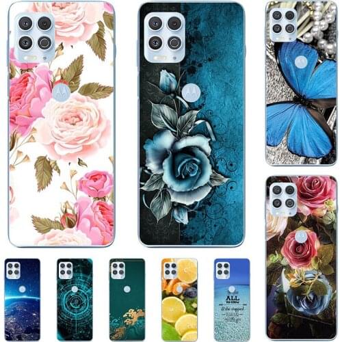 Fashion Flower Case For MOTO Edge S 5G Cover For MOTO Edge Plus + XT2061 XT2063 Soft Silicone Cat Printing Capa Back Coque
