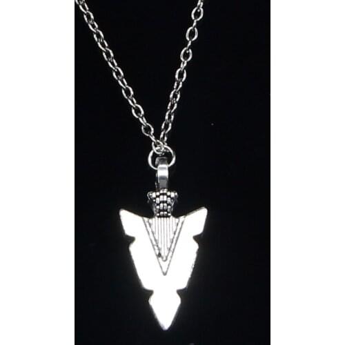 New Fashion Necklace 28x15mm indian arrowhead dagger Pendants Short Long Women Men Colar Gift Jewelry Choker
