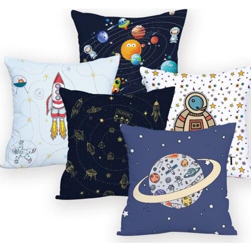 Space Pillow Home Pillow2019New Pillow Universe Sun Planet Pillow Cushion Covers Custom Decorative Pillow Cover Spaceship Cushio