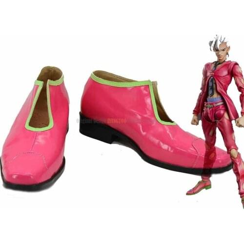 Pannacotta Fugo Cosplay JOJOS BIZARRE ADVENTURE 5 Pannacotta Fugo Cosplay Shoes Red Boots Custom Made
