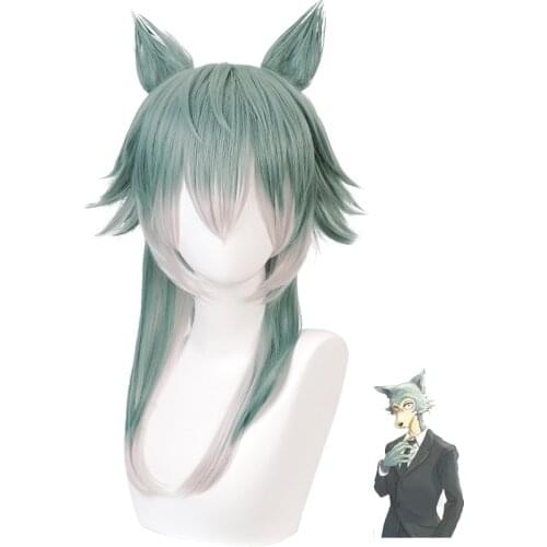 Anime BEASTARS Legoshi Wig With Ears Cosplay Costume Men Women Heat Resistant Synthetic Hair Wolf Wigs+Wig Cap